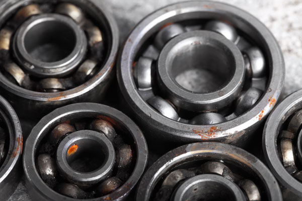 rusty gearbox bearings